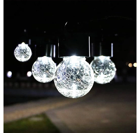 Lampa Solarna LED Ogrodowa Dekoracyjna Kula IP44 Latarenka Szklana Kula LSOL-014 LEDLUX