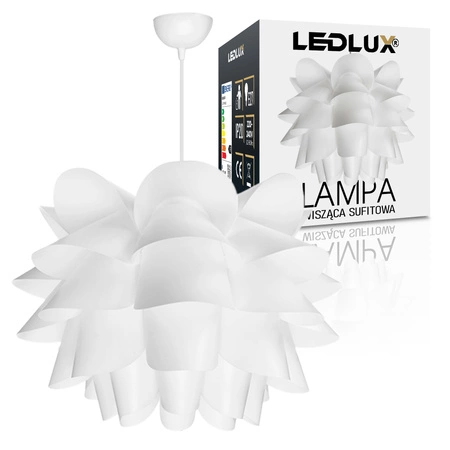 Lampa Wisząca LX- 1013 Biała 1x E27 LEDLUX