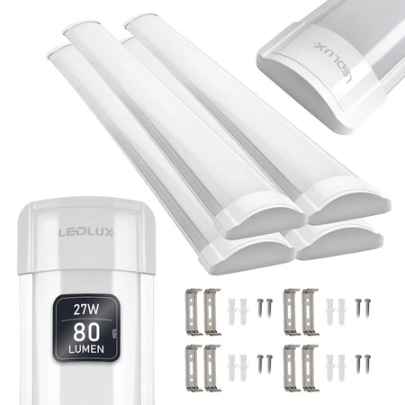 4x Plafon Lampa Sufitowa Panel SLIM 27W 90cm BIAŁY NW LEDLUX