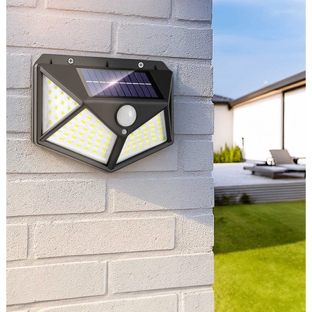 Lampa Solarna LED Elewacyjna Naświetlacz Reflektor Słupek czujnik ruchu LSOL-009 LEDLUX
