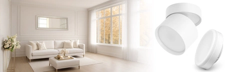 Oprawa Sufitowa Halogenowa Lampa LED GX53 Spot Ruchoma Kinkiet Reflektor OPN-016 WHITE