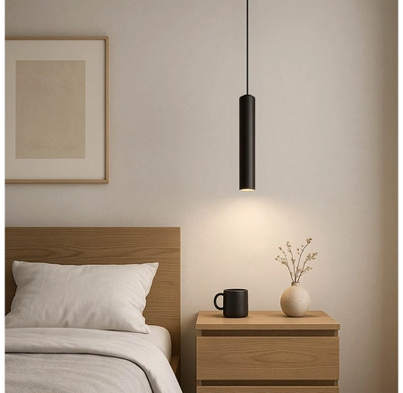 Lampa Sufitowa wisząca LED Tuba Czarna LEDLUX nowoczesna Gu10 LX-1352 Czarna 1x GU10 LEDLUX