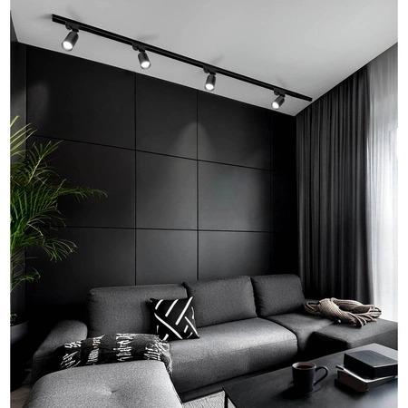 Reflektor Szynowy Spot Oprawa Na Żarówkę GU10 Czarny LEDLUX