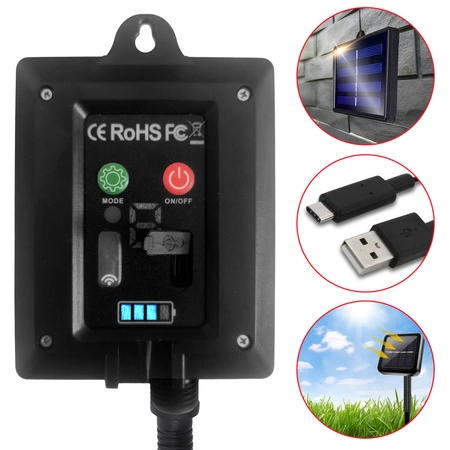 Girlanda Lampa Solarna lampki ogrodowe 30 LED E27 15m biała ciepła LSOL-041 LEDLUX