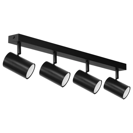 LAMPA SUFITOWA 4xGU10 czarna regulowana SPOT oprawa halogenowa natynkowa OPN-004 4x GU10 BLACK