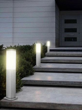 Lampa Ogrodowa Stojąca Słupek E27 LX- 810 Inox 65cm LEDLUX