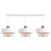 Lampa Wisząca LX- 1186 Biała + Miedź 3x E27 LEDLUX