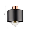 Lampa Sufitowa LX- 1099 Czarna + Miedź 5x E27 LEDLUX