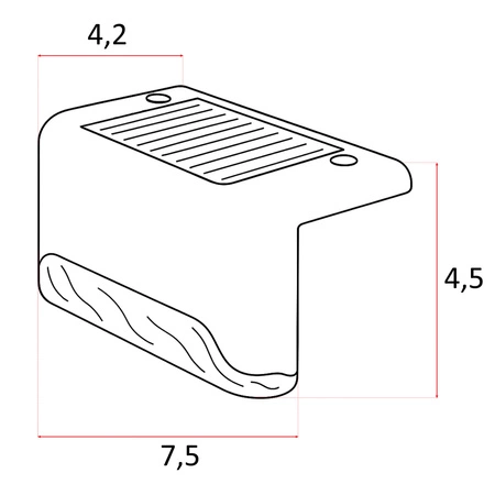 Lampa Solarna LED schodowa ogrodowa wodoodporna na taras zewnętrzna LSOL-012 LEDLUX