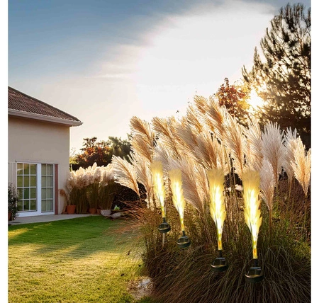 4x LAMPA SOLARNA OGRODOWA LED TRAWA PAMPASOWA Sztuczne Kwiaty Lampki LSOL-052 LEDLUX