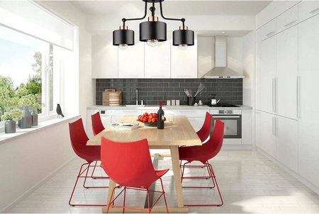 Lampa Sufitowa LX- 1036 Czarna + Miedź 3x E27 LEDLUX