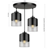 Lampa Wisząca LX- 1276 Czarna 3x E27 LEDLUX