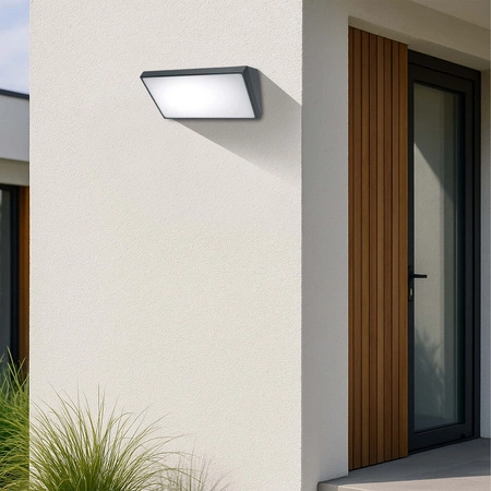 Lampa elewacyjna LED zewnętrzna kinkiet ogrodowy Premium LEL-0010 Szara LEDLUX