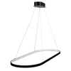 Lampa Sufitowa Wisząca LED Owalna LX- 928 39W Czarna biała neutralna LEDLUX