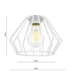 Lampa Wisząca LX- 1030 Biała 1x E27 LEDLUX