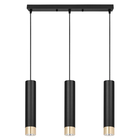 Lampa Wisząca LX-1413 Czarna + Złoto 3x GU10 LEDLUX