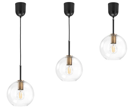 Lampa Wisząca LX-1300 Czarna + Miedź 1x E27 LEDLUX