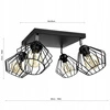 Lampa Sufitowa LX- 1088 Czarna 4x E27 LEDLUX