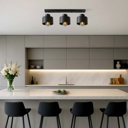 Lampa Sufitowa LX- 1031 Czarna 3x E27 LEDLUX