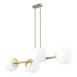 Lampa wisząca sufitowa szklane kule 4xE27 ZŁOTA beżowa GLAMOUR nowoczesna LX1425