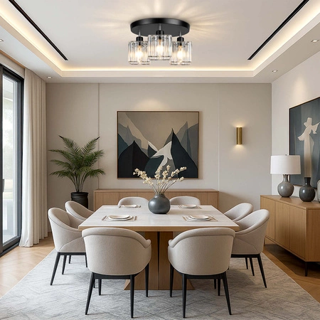 Lampa Sufitowa LX- 1193 Czarna 3x E27 LEDLUX