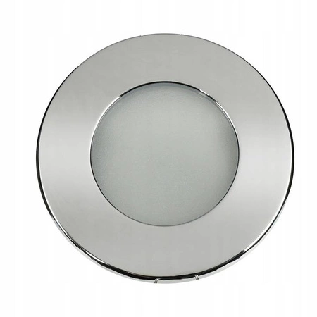 Zestaw 6x Oprawa Halogenowa Hermetyczna D-06 Chrom + 6x Żarówka GU10 6,5W biała neutralna LEDLUX