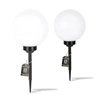 2x Lampa Solarna LED Wbijana Ogrodowa biała kula 25cm LSOL-024 LEDLUX