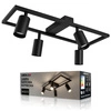 LAMPA SUFITOWA 4xGU10 czarna regulowana SPOT oprawa halogenowa natynkowa OPN-009 4x GU10 BLACK