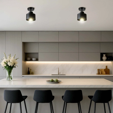 Lampa Sufitowa LX- 1038 Czarna 1x E27 LEDLUX