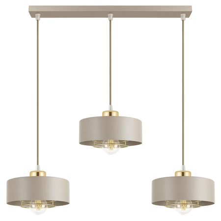 Lampa Wisząca Sufitowa Plafon Żyrandol Beżowa Ecru Kaszmir Loft Edison LX1186