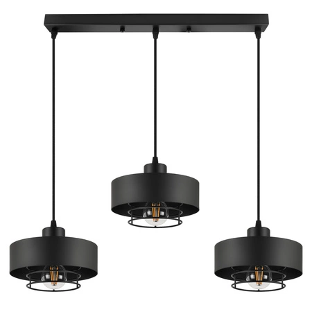 Lampa Wisząca LX- 1186 Czarna 3x E27 LEDLUX
