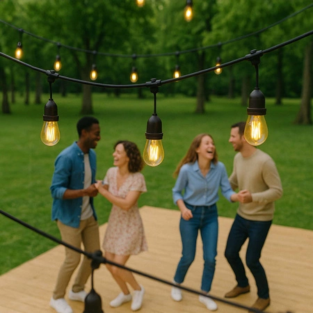 Girlanda świetlna LED Ogrodowa 5m 10x E27 LEDLUX