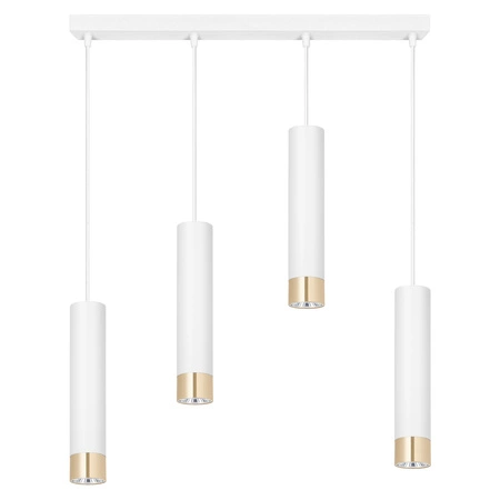 Lampa Wisząca LX-1415 Biała + Złoto 4x GU10 LEDLUX