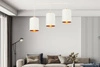 Lampa Wisząca LX- 1309 Biała + Złoto 3x E27 LEDLUX