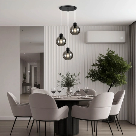 Lampa Wisząca LX- 1135 Czarna 3x E27 LEDLUX