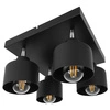 Lampa Sufitowa LX- 1041 Czarna 4x E27 LEDLUX