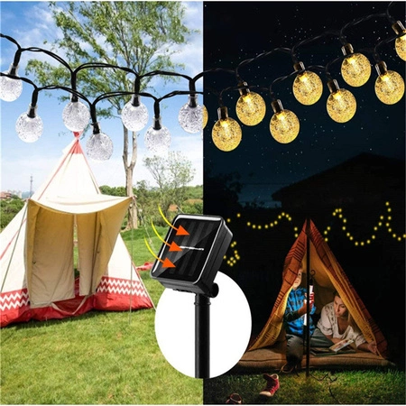 Girlanda Lampa Solarna Świetlna Ogrodowa LSOL-008 LEDLUX