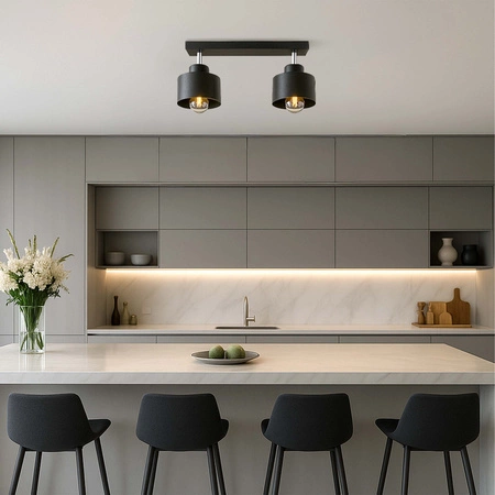Lampa Sufitowa LX- 1107 Czarna 2x E27 LEDLUX