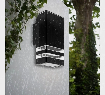 Kinkiet Ogrodowy Lampa Elewacyjna Zewnętrzna LX- 9112-1 Czarna LEDLUX