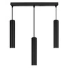 Lampa Sufitowa Wisząca Żyrandol Plafon Tuba Tuby metalowa Czarna LED LX-1353 Czarna 3x GU10 LEDLUX