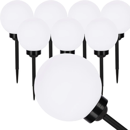 Lampa Solarna LED biała kula 15cm LSOL-002 LEDLUX