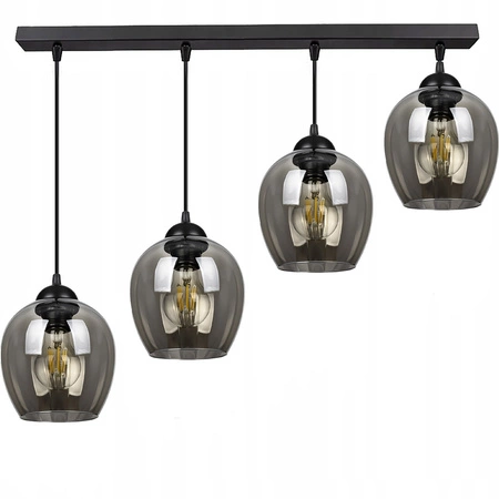 Lampa Wisząca LX- 1303 Czarna 4x E27 LEDLUX