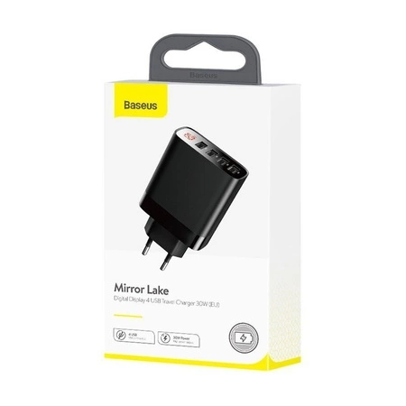 Ładowarka Sieciowa Lustrzana Czarna 4xUSB 3.4A CCMHB-B01 BASEUS