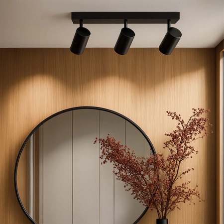 LAMPA SUFITOWA 3xGU10 czarna regulowana SPOT oprawa halogenowa natynkowa OPN-003 3x GU10 BLACK