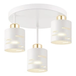 Lampa Wisząca Sufitowa Żyrandol Biała Złota LX1431