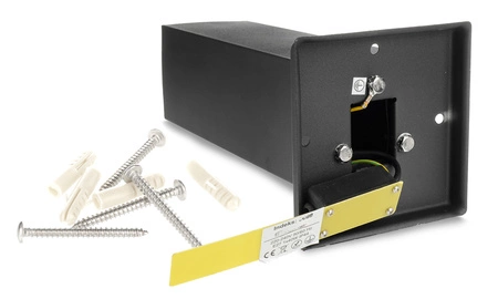 Lampa Ogrodowa Stojąca Słupek GNIAZDO E27 LX- 810 Czarna 45cm LEDLUX