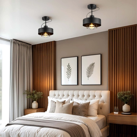 Lampa Sufitowa LX- 1259 Czarna 1x E27 LEDLUX