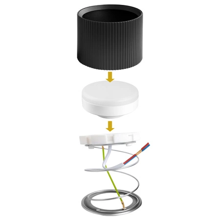 OPRAWA NATYNKOWA Sufitowa HALOGENOWA TUBA LED GX53 Walec SPOT Nowoczesna OPN-013 BLACK