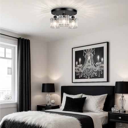 Lampa Sufitowa LX- 1193 Czarna 3x E27 LEDLUX