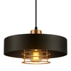 Lampa Wisząca LX- 1105 Czarna + Miedź 2x E27 LEDLUX